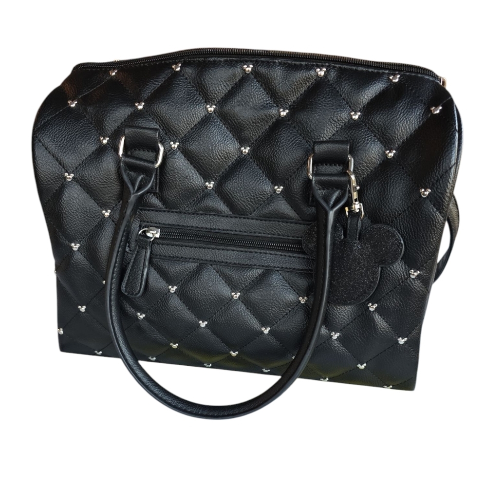 Elegant Black Quilted Handbag